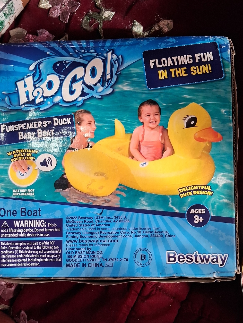 Bestway Yellow Duck Baby Boat with Fun Speakers